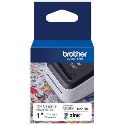 Brother Rollo de Etiqueta CZ-1004 - 1" ancho x 16 ft de largo para VC-5000W - Panamá