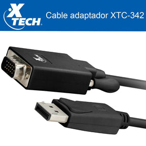 Cable convertidor con conector DisplayPort macho a VGA macho - XTECH XTC-342 - Panamá