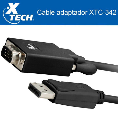Cable convertidor con conector DisplayPort macho a VGA macho - XTECH XTC-342 - Panamá