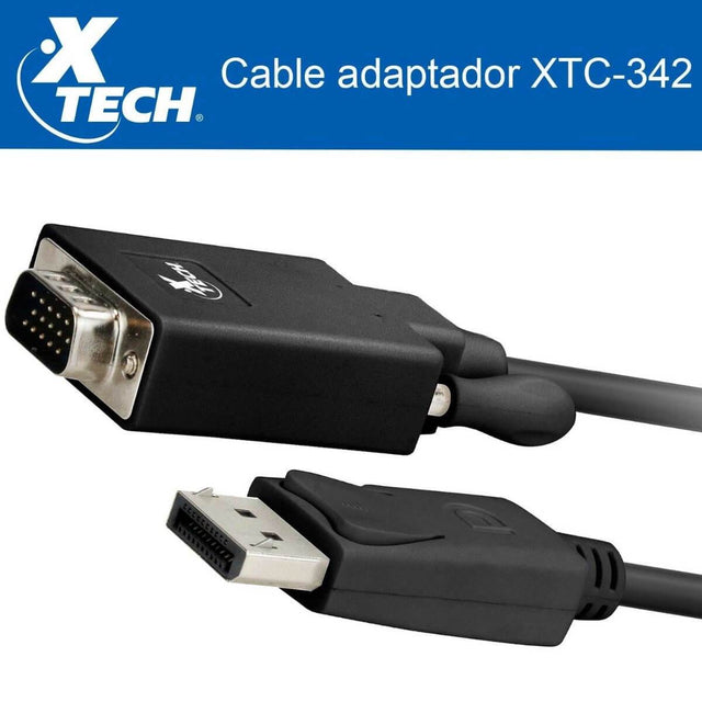 Cable convertidor con conector DisplayPort macho a VGA macho - XTECH XTC-342 - Panamá