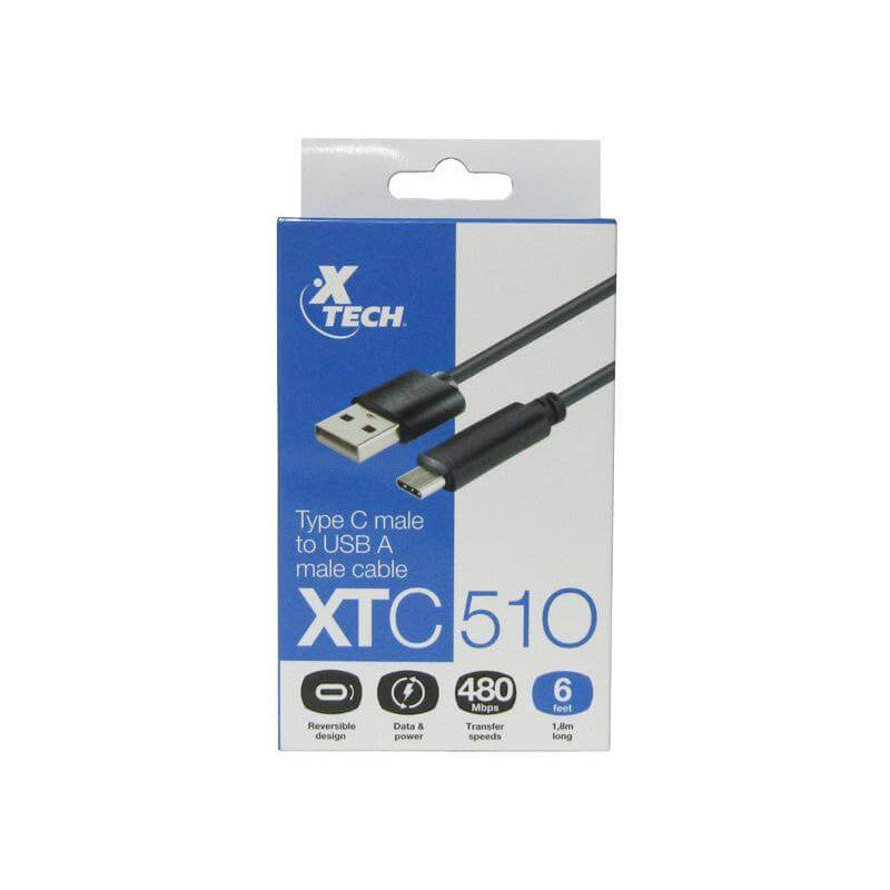 Cable Xtech XTC-510 con conector Tipo C macho a USB 2.0 A macho - Panamá