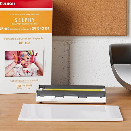 Canon RP-108: Kit de Tinta y Papel Foto de Alta Capacidad para SELPHY - Panamá