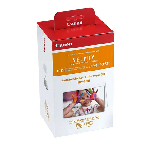 Canon RP-108: Kit de Tinta y Papel Foto de Alta Capacidad para SELPHY - Panamá