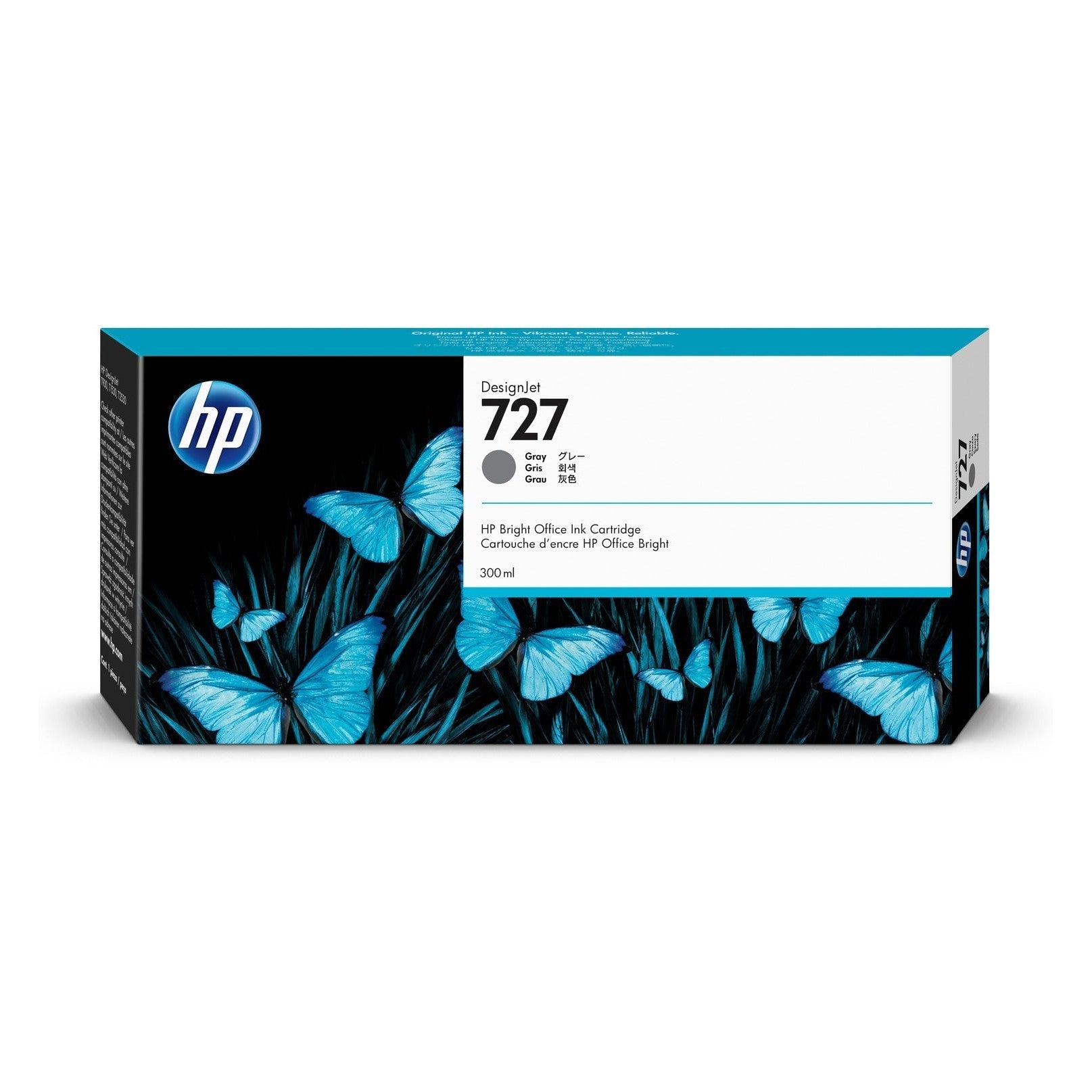 Cartucho de tinta HP Designjet 727 Gris de 300 ml | Para HP DesignJet T930 / T2530 / T1530 - Panamá