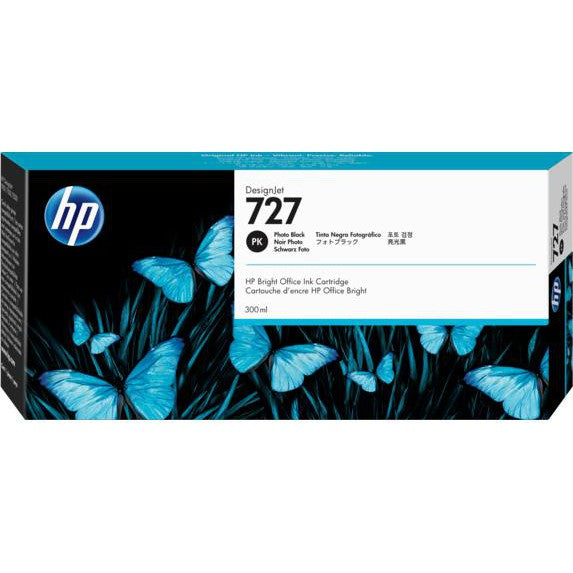 Cartucho de tinta HP Designjet 727 Negro fotográfico de 300 ml | Para HP DesignJet T930 / T2530 / T1530 - Panamá