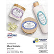 Etiqueta Avery Ovaladas para impresoras Láser InkJet- Glossy White - Panamá