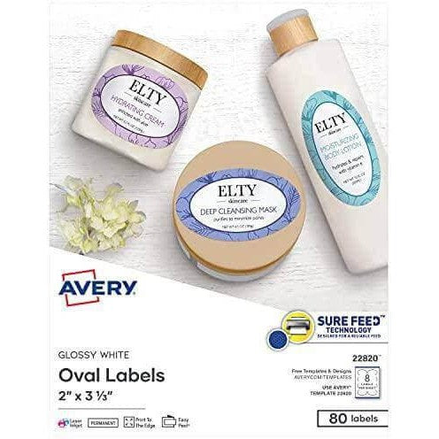 Etiqueta Avery Ovaladas para impresoras Láser InkJet- Glossy White - Panamá