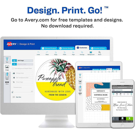 Etiqueta Avery Rectangular para impresoras Láser InkJet-Blanco Matte - Panamá