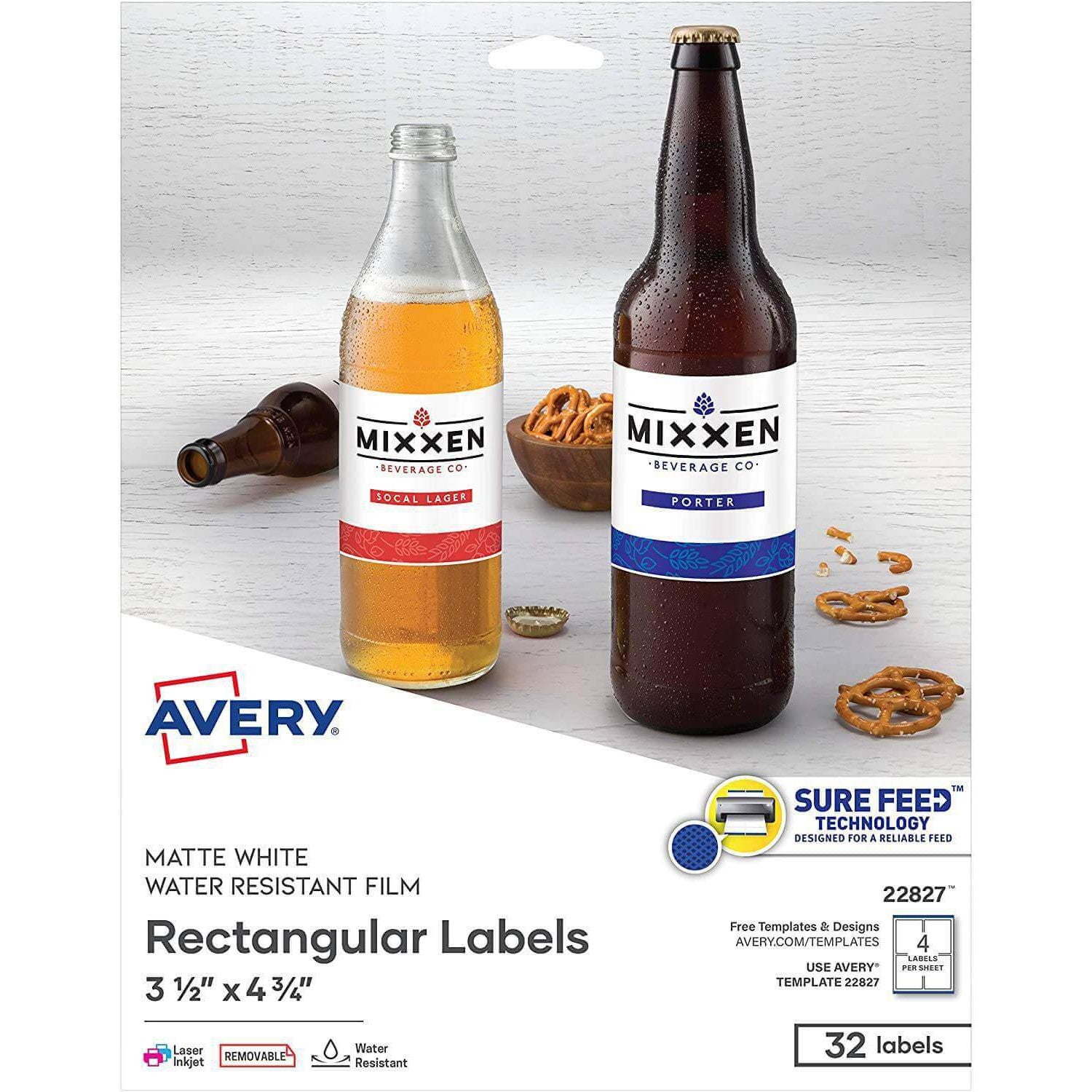 Etiqueta Avery Rectangular para impresoras Láser InkJet-Blanco Matte - Panamá