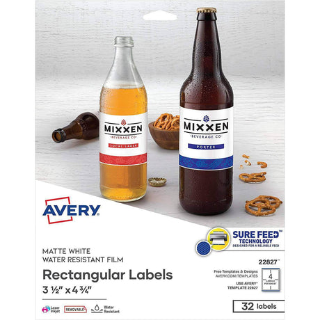Etiqueta Avery Rectangular para impresoras Láser InkJet-Blanco Matte - Panamá