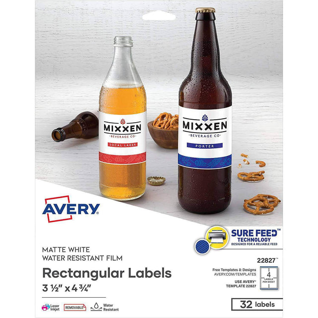 Etiqueta Avery Rectangular para impresoras Láser InkJet-Blanco Matte - Panamá