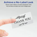 Etiqueta Avery Rectangular para impresoras Láser InkJet- Cristal Transparente Brillante - Panamá