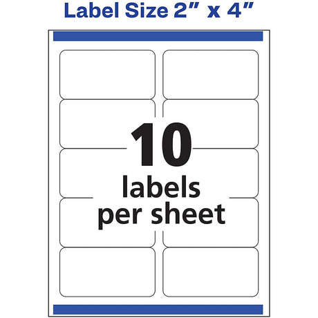 Etiquetas de Envío Avery para impresoras InkJet- Matte Clear - 18863 - Panamá
