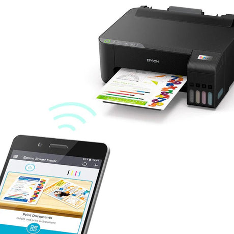 Impresora Epson Ecotank L1250 | WiFi | Tanque de Tinta | Económica | Sin Cartuchos |10 ppm Negro / 5 ppm Color - Panamá