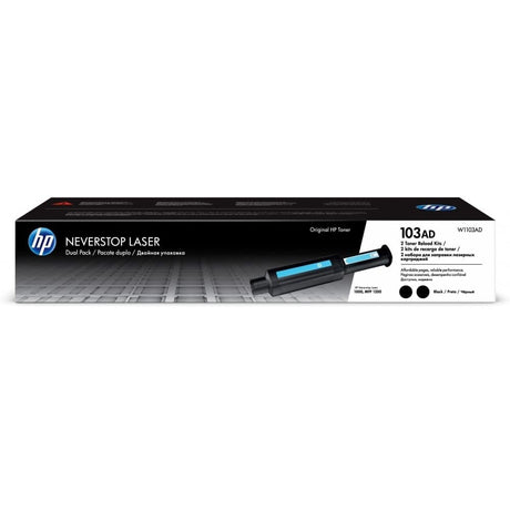 Kit Doble de recarga de toner HP Laser 103AD negro (W1103AD) - Para Neverstop Laser 1020 / 1020nw / 1000n / 1200n - Panamá