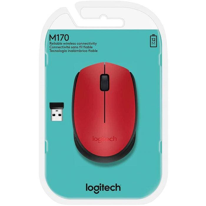 Mouse Logitech M170 Inalambrico Optico USB Rojo - Panamá