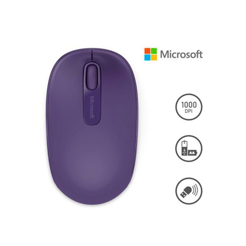 Mouse Microsoft Wireless Mobile 1850-U7Z-00041 - Púrpura - Panamá