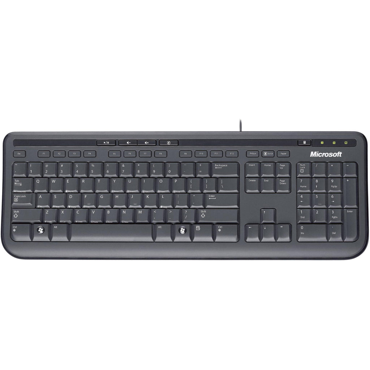Teclado Microsoft 600, Alámbrico, USB, Negro (Español) - Panamá