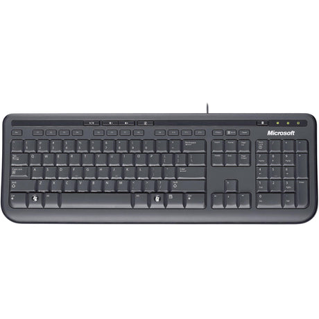 Teclado Microsoft 600, Alámbrico, USB, Negro (Español) - Panamá