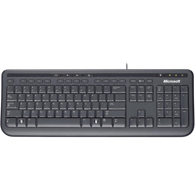 Teclado Microsoft 600, Alámbrico, USB, Negro (Español) - Panamá