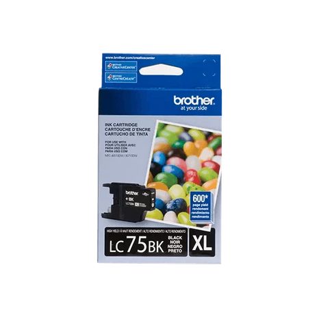 Tinta Brother LC 75 BK- XL-Negro | Para MFC-J425W / MFC-J430W / MFC-J625DW / MFC-J835DW - Panamá