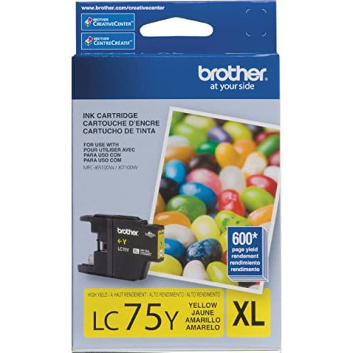 Tinta Brother LC 75 Y- XL-Amarillo | Para MFC-J425W / MFC-J430W / MFC-J625DW / MFC-J835DW - Panamá