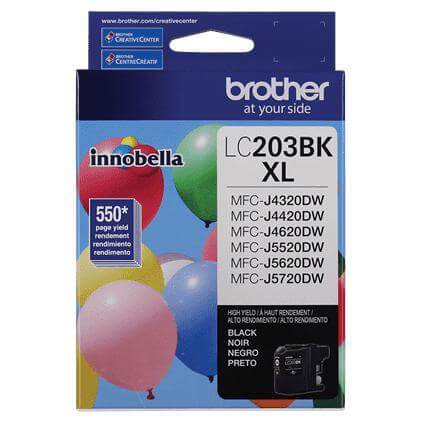 Tinta Brother Lc203Bk | Para MFC-J480DW / MFC-J485DW / MFC-J5520DW / MFC-J5620DW / MFC-J5720DW / MFC-J880DW / MFC-J885DW | 550 páginas - Panamá