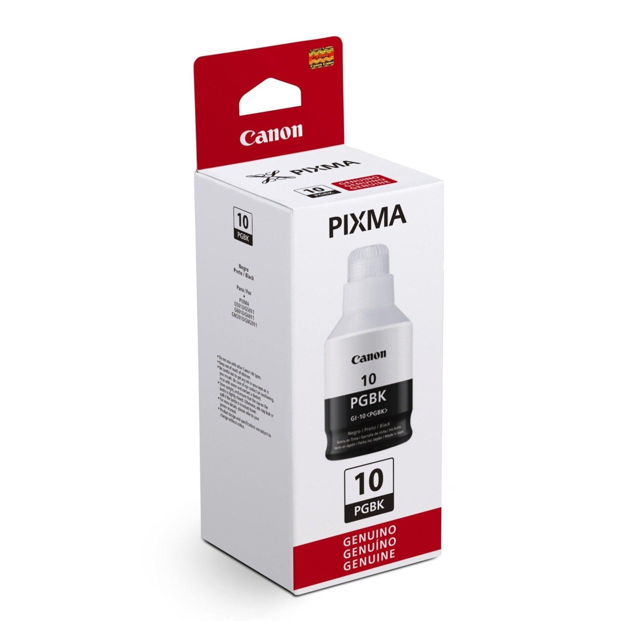 Tinta Canon GI-10PGK NEGRA | Para Pixma G5010 / G6010 / G7010 / GM2010 / GM4010 | 8,300 Páginas - Panamá