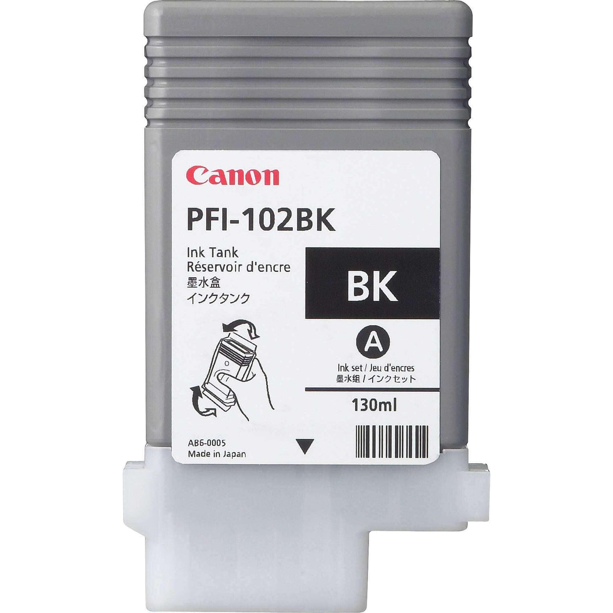 Tinta Canon PFI-102BK- Negro | Para imagePROGRAF IPF500 / IPF600 / IPF700 / IPF710 / IPF720 / IPF750 / IPF755 / IPF760 / IPF765 - Panamá