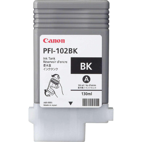 Tinta Canon PFI-102BK- Negro | Para imagePROGRAF IPF500 / IPF600 / IPF700 / IPF710 / IPF720 / IPF750 / IPF755 / IPF760 / IPF765 - Panamá