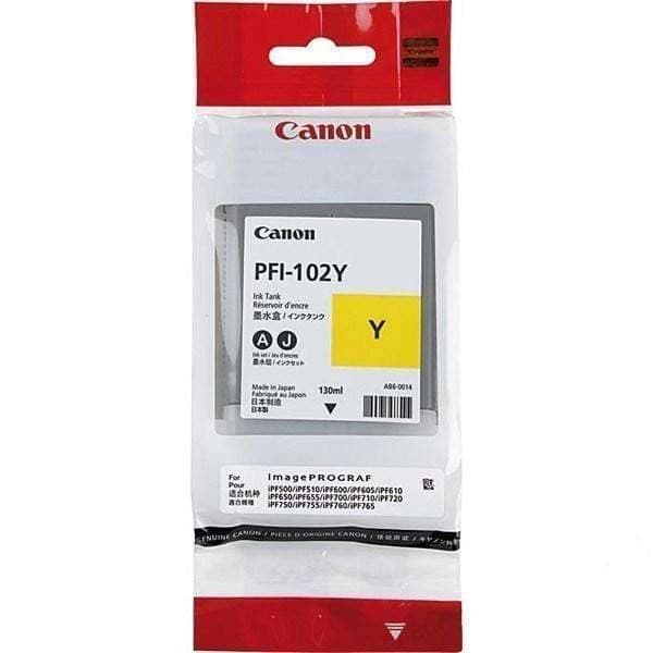 Tinta Canon PFI-102Y-Amarillo | Para imagePROGRAF IPF500 / IPF600 / IPF700 / IPF710 / IPF720 / IPF750 / IPF755 / IPF760 / IPF765 - Panamá