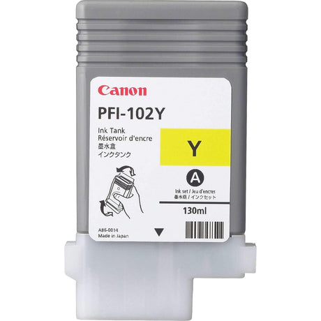 Tinta Canon PFI-102Y-Amarillo | Para imagePROGRAF IPF500 / IPF600 / IPF700 / IPF710 / IPF720 / IPF750 / IPF755 / IPF760 / IPF765 - Panamá
