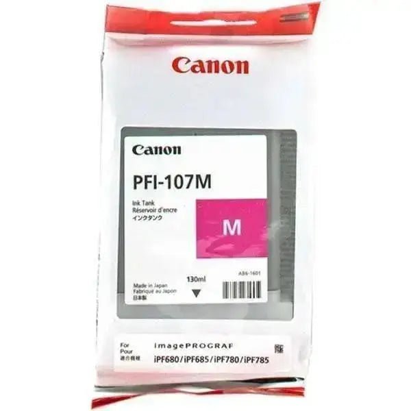 Tinta Canon PFI-107M MAGENTA Ink Cartridge | Para imagePROGRAF iPF680 / iPF685 / iPF785 / iPF670 / iPF770 / iPF780 - Panamá