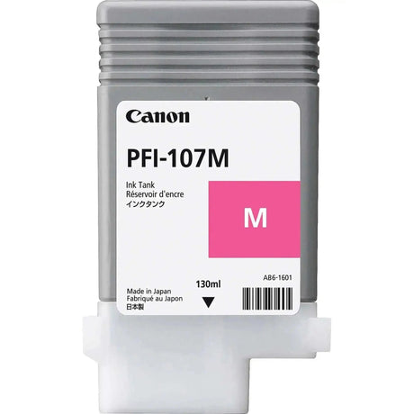 Tinta Canon PFI-107M MAGENTA Ink Cartridge | Para imagePROGRAF iPF680 / iPF685 / iPF785 / iPF670 / iPF770 / iPF780 - Panamá