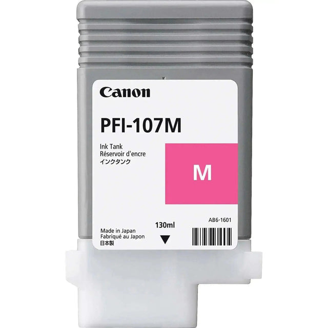 Tinta Canon PFI-107M MAGENTA Ink Cartridge | Para imagePROGRAF iPF680 / iPF685 / iPF785 / iPF670 / iPF770 / iPF780 - Panamá
