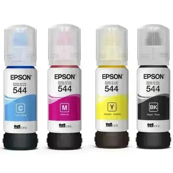 Combo de Tintas Epson 544 Original – Combo x 4 Colores (Negro, Cian, Magenta, Amarillo) para Ecotank L1210, L3110, L3250 y más - Panamá