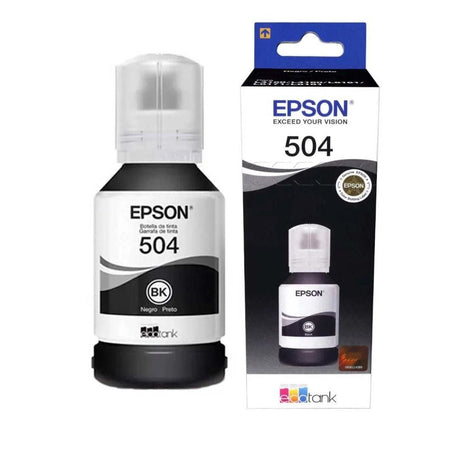 Tinta Epson T504120 504 Negro | Ecotank L4150/L4160/L4260/L4360/L6171/L6270/L14150 | 7,500 Páginas - Panamá