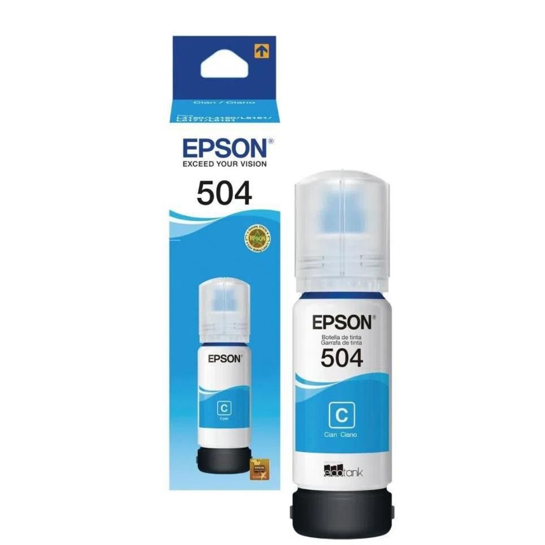Tinta Epson T504220-AL -Cyan | Ecotank L4150/L4160/L4260/L4360/L6171/L6270/L14150 | 6,000 Páginas - Panamá