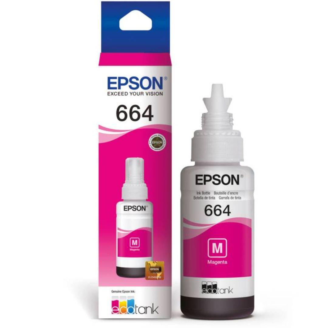 Tinta Epson T664320-AL - Magenta (664)| Ecotank L350/L355//L365/L375/L395/L475/L575/L555 - Panamá