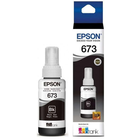 Tinta Epson T673120-AL Negra | Epson EcoTank L1800/ L800/ L805/ L810/ L850 - Panamá