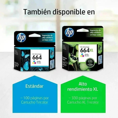 Tinta HP 664 Color - F6V28AL | DeskJet 2675/3775 | 100 páginas - Panamá