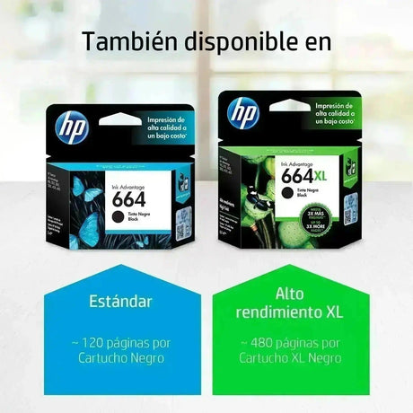 Tinta Hp 664 Negra - F6V29AL | DesKjet 2675/3775 | 120 páginas - Panamá