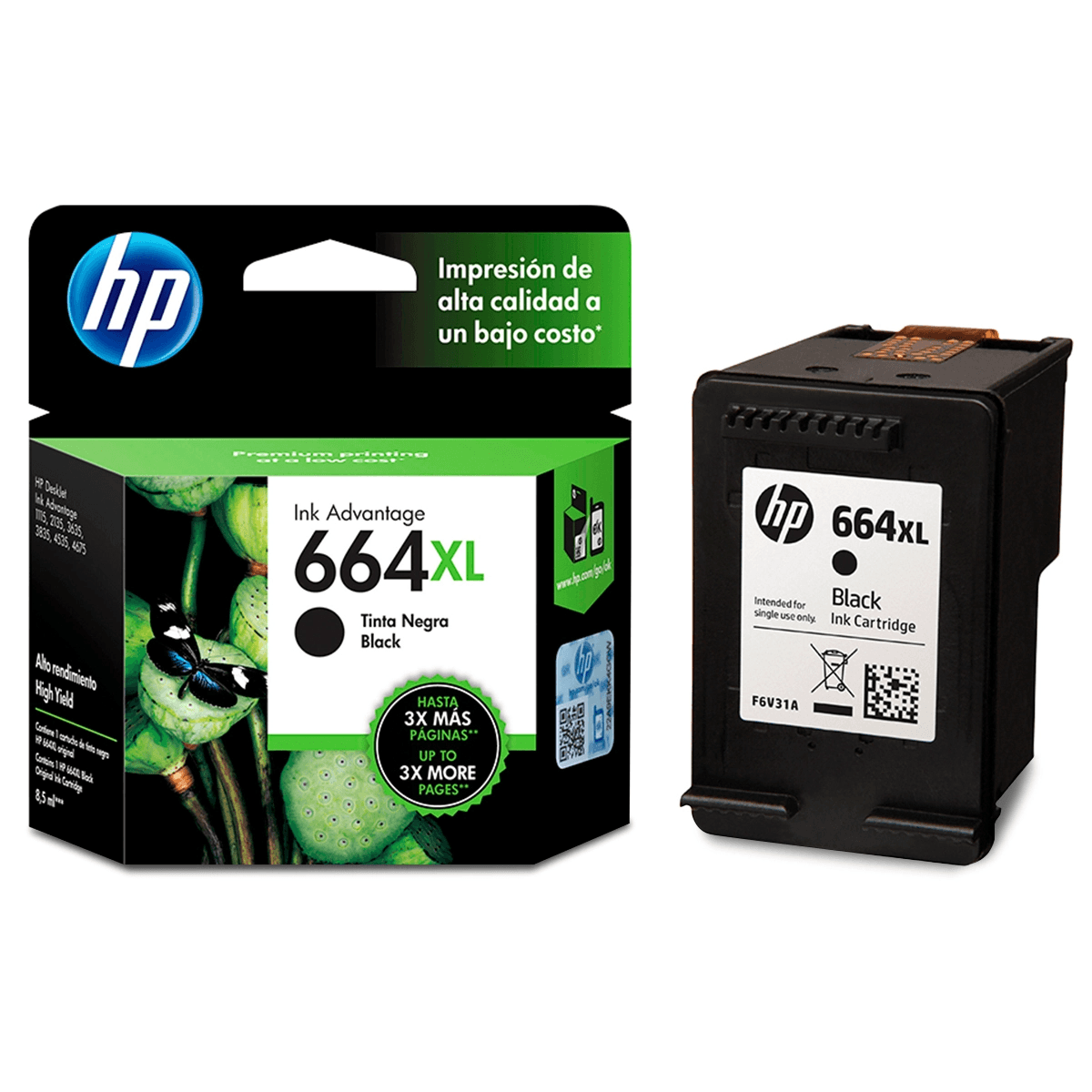 Tinta HP 664XL Negra - F6V31AL | Panama – Quick Service Supplies