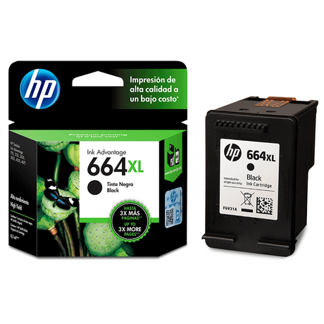 Tinta HP 664XL / 664 XL Negra - F6V31AL | DesKjet 2675/3775 | 330 páginas - Panamá