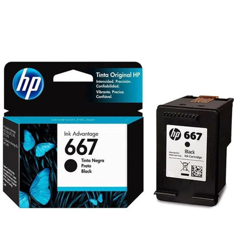Tinta HP 667 Negra - 3YM79AL | Deskjet Ink Advantage 2375/2775/6475/2875 | 120 páginas - Panamá