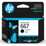 Tinta HP 667 Negra - 3YM79AL | Deskjet Ink Advantage 2375/2775/6475/2875 | 120 páginas - Panamá