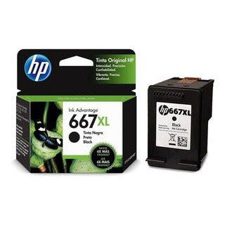 Tinta HP 667XL / 667 XL Negro - 3YM81AL | Deskjet Ink Advantage 2375/2775/6475/2875 | 480 páginas - Panamá