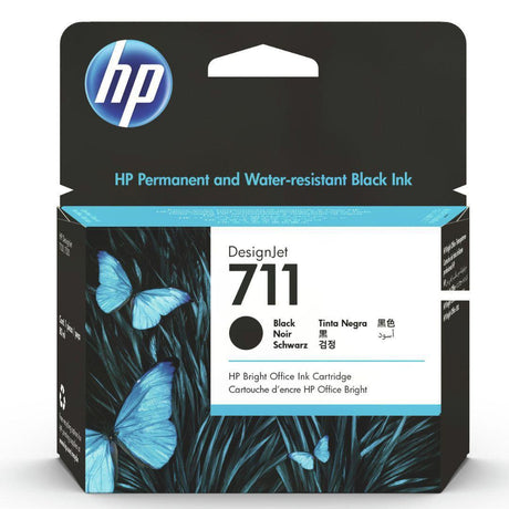 Tinta HP 711 - CZ133A - Negro - Alto Rendimiento - ploter | DesignJet T530 / T520 / T130 / T120 | 80 ml - Panamá