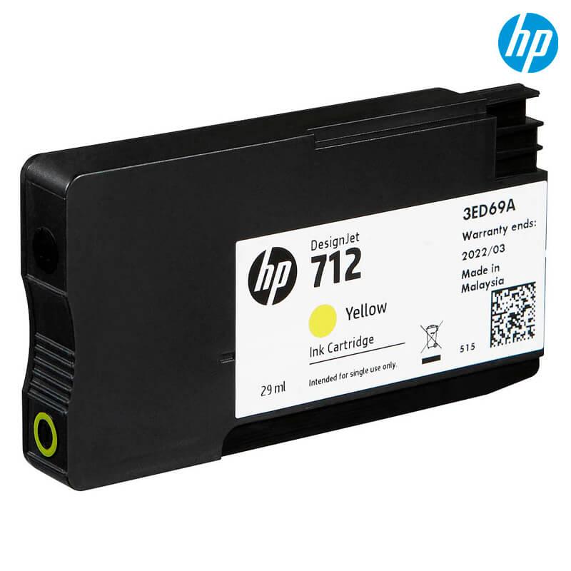 Tinta HP 712 Amarillo - 3ED69A para ploter | DesignJet T210 / T230 / T250 / T630 / T650 | 29 ml - Panamá