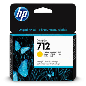 Tinta HP 712 Amarillo - 3ED69A para ploter | DesignJet T210 / T230 / T250 / T630 / T650 | 29 ml - Panamá
